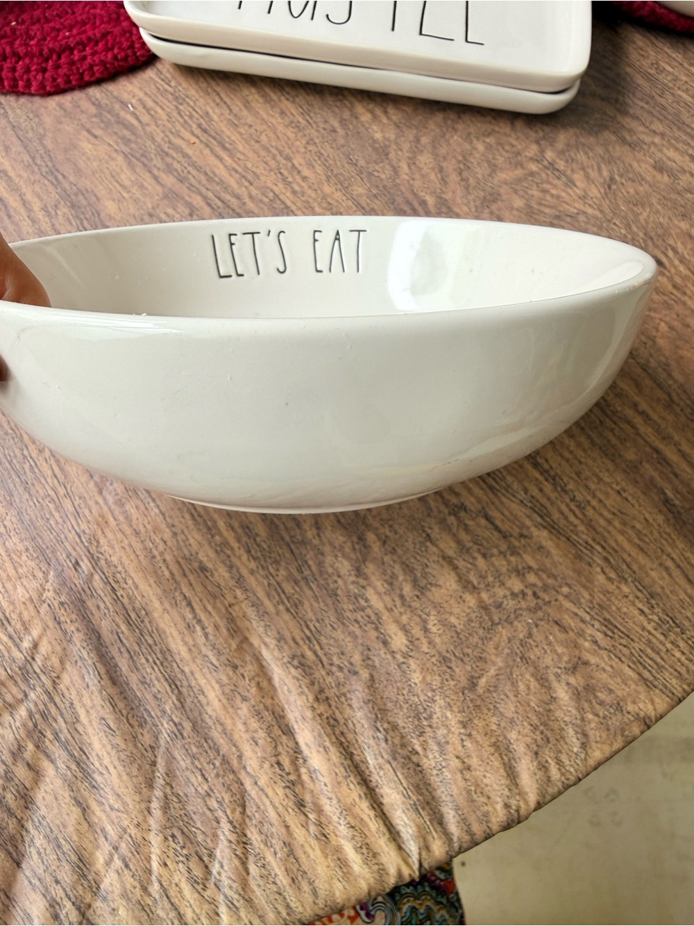 Rae Dunn Pasta Serving Bowl - EAT Size 8" - Picture 7 of 8